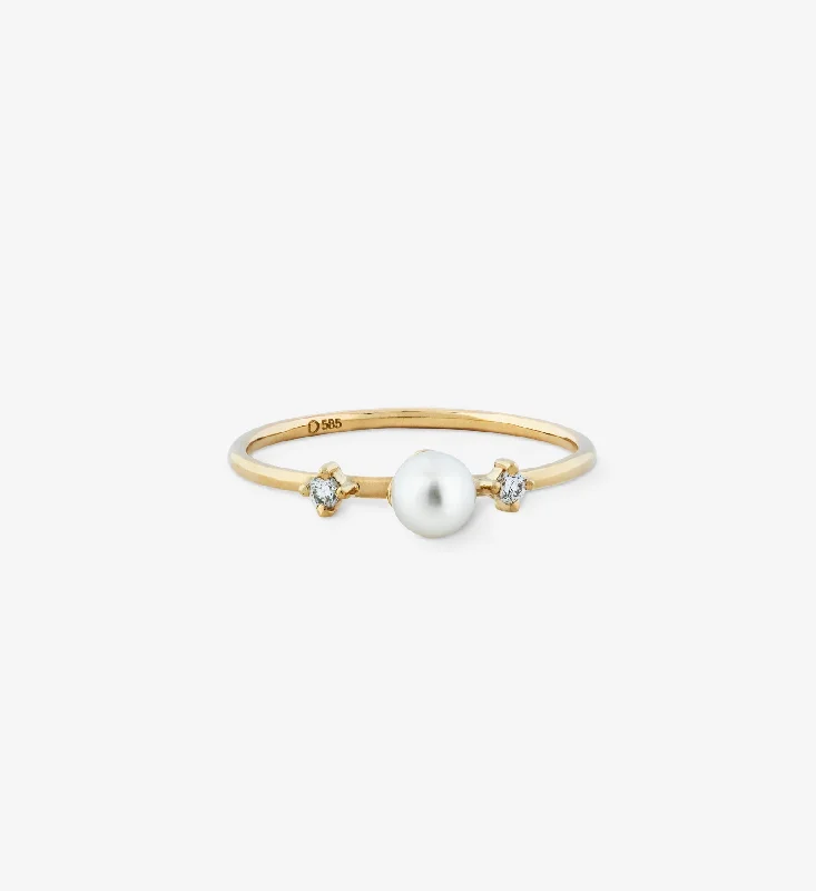 Timeless Elegance At Unbelievable Discounts Double Diamond Pearl Ring 04