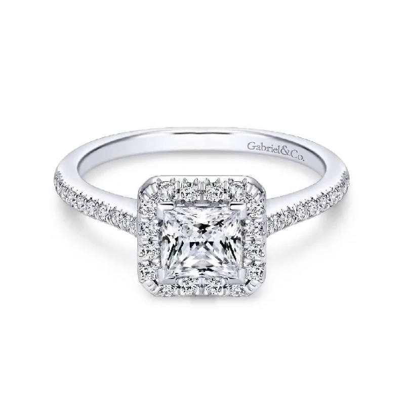 Huge Markdowns On Premium Jewelry Styles Patience - 14K White Gold Princess Halo Diamond Engagement Ring Huge Markdowns On Premium Jewelry Styles Patience - 14K White Gold Princess Halo Diamond Engagement Ring