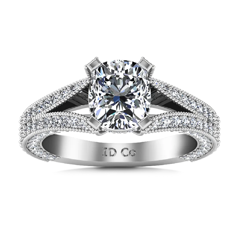 Dainty And Elegant Jewelry Now At Reduced Prices Pave Cushion Cut Engagement Ring Zahra 14K White Gold Dainty And Elegant Jewelry Now At Reduced Prices Pave Cushion Cut Engagement Ring Zahra 14K White Gold