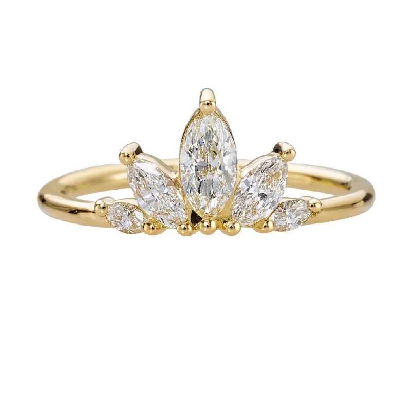 Premium Jewelry At Special Low Prices For A Limited Time Petal Wedding Band with Marquise Cut Diamonds Premium Jewelry At Special Low Prices For A Limited Time Petal Wedding Band with Marquise Cut Diamonds