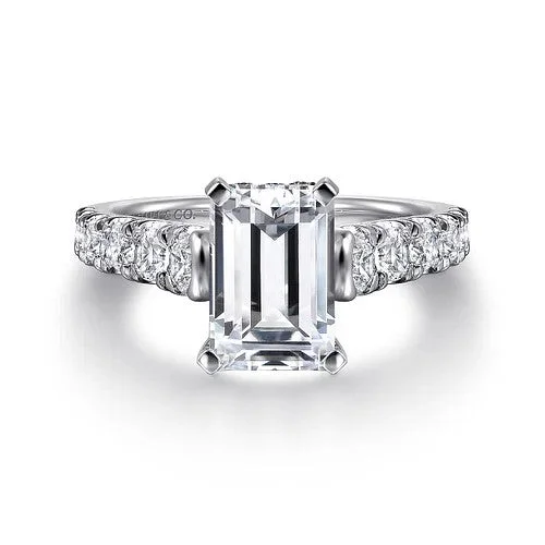 Breathtaking Jewelry At Limited-Time Savings Piper - 14K White Gold Emerald Cut Diamond Engagement Ring (Setting Only) Breathtaking Jewelry At Limited-Time Savings Piper - 14K White Gold Emerald Cut Diamond Engagement Ring (Setting Only)