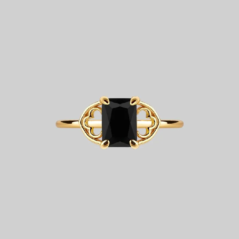 The Perfect Accessory For Less – Jewelry Sale Live RAPTURE. Onyx & Gothic Arches Ring - Gold The Perfect Accessory For Less – Jewelry Sale Live RAPTURE. Onyx & Gothic Arches Ring - Gold