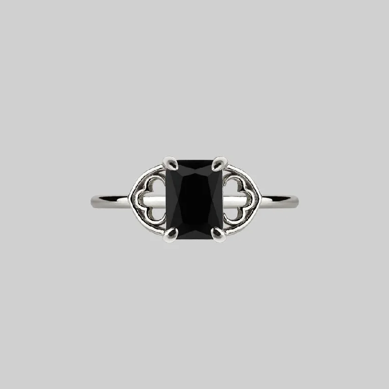 Big Discounts On Elegant Jewelry Collections RAPTURE. Onyx & Gothic Arches Ring - Silver Big Discounts On Elegant Jewelry Collections RAPTURE. Onyx & Gothic Arches Ring - Silver