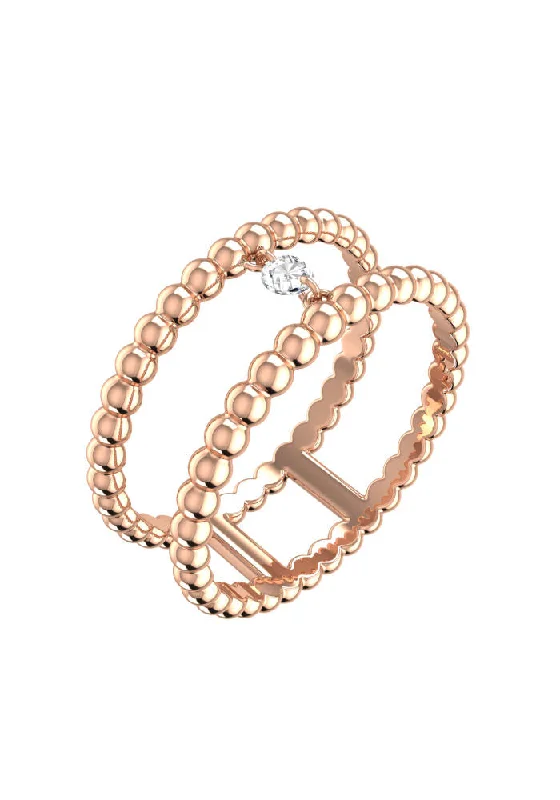 Affordable Elegance – Special Jewelry Sale Now Live Double Nude 18K Rosegold Ring w. Lab-Grown Diamond Affordable Elegance – Special Jewelry Sale Now Live Double Nude 18K Rosegold Ring w. Lab-Grown Diamond