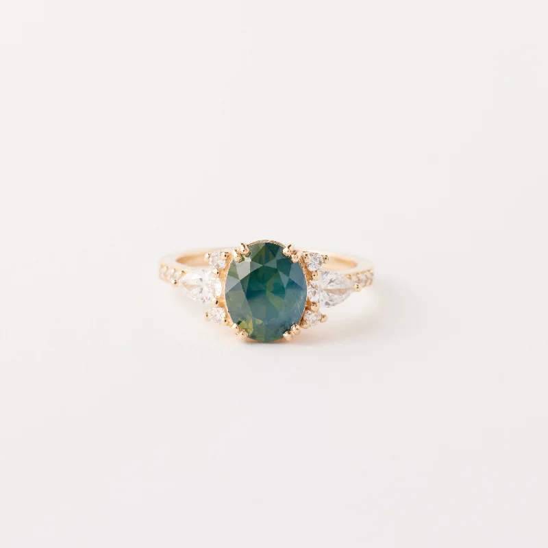 Unmissable Jewelry Discounts – Elevate Your Look For Less Rosalind Ring - 2.23 Carat Opalescent Teal Oval Sapphire