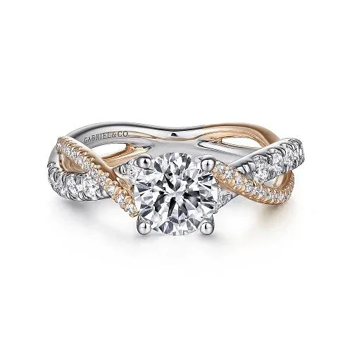 Shine Without Limits – Jewelry Sale Happening Now Sandrine - 14K White-Rose Gold Round Diamond Twisted Engagement Ring (Setting Only) Shine Without Limits – Jewelry Sale Happening Now Sandrine - 14K White-Rose Gold Round Diamond Twisted Engagement Ring (Setting Only)