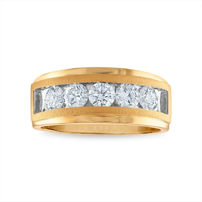 Shop Jewelry That Shines Without The High Price Signature EcoLove 1-1/2 CTW Lab Grown Diamond Wedding Ring in 14KT Yellow Gold Shop Jewelry That Shines Without The High Price Signature EcoLove 1-1/2 CTW Lab Grown Diamond Wedding Ring in 14KT Yellow Gold
