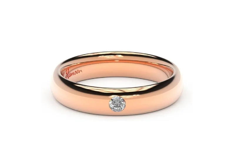 Fashion-Forward Jewelry At Incredible Prices Sleek Engagement Ring, Red Gold