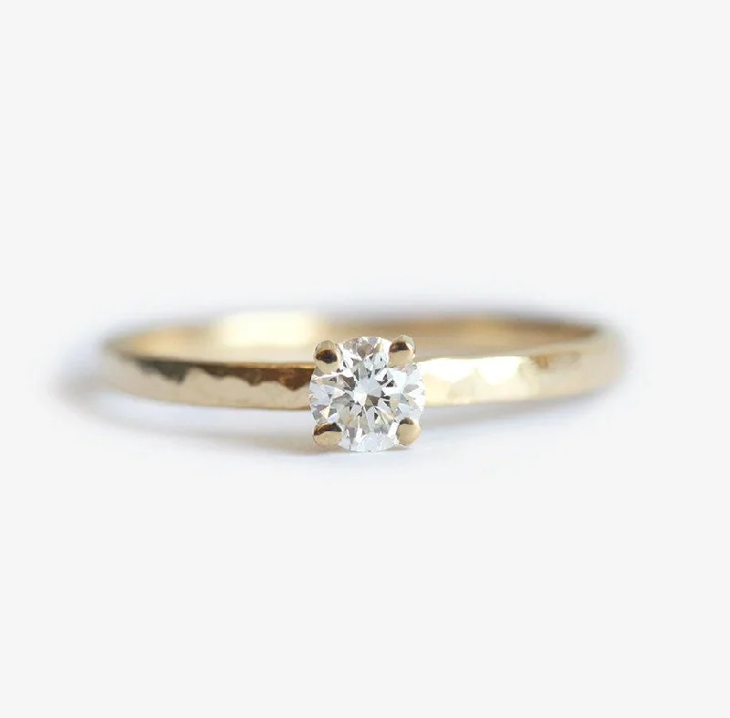 Elevate Your Outfit With Discounted Statement Jewelry Diamond Solitaire Ring With Gold Band, Round Cut & Prong Set Elevate Your Outfit With Discounted Statement Jewelry Diamond Solitaire Ring With Gold Band, Round Cut & Prong Set