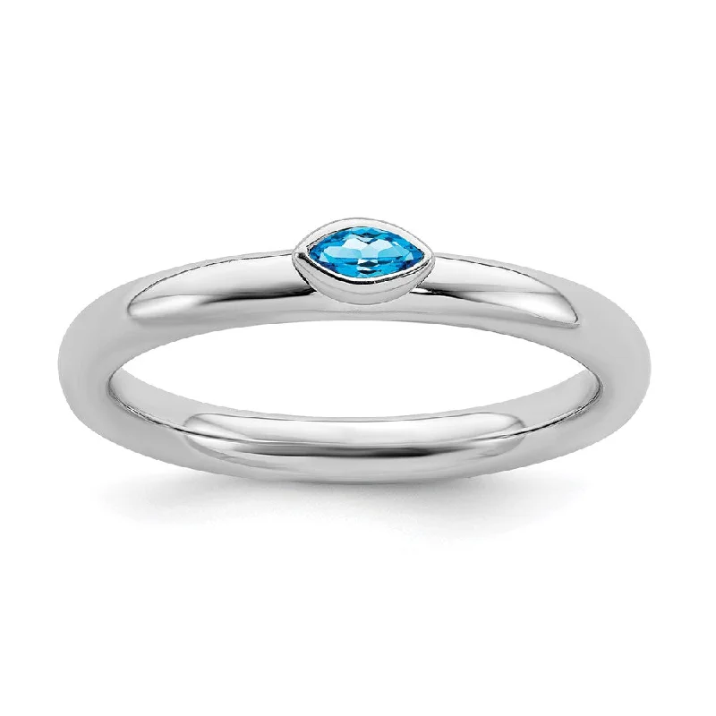 Seasonal Jewelry Clearance – Best Styles At The Lowest Prices Sterling Silver Marquise Blue Topaz Solitaire Stackable Ring Seasonal Jewelry Clearance – Best Styles At The Lowest Prices Sterling Silver Marquise Blue Topaz Solitaire Stackable Ring