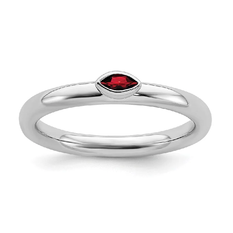 Timeless Elegance Now At Special Discounts Sterling Silver Marquise Garnet Solitaire Stackable Ring Timeless Elegance Now At Special Discounts Sterling Silver Marquise Garnet Solitaire Stackable Ring