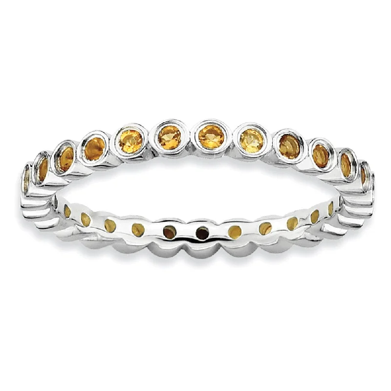 Exclusive Savings On Timeless Jewelry Pieces Sterling Silver Stackable Bezel Set Citrine 2.25mm Band Exclusive Savings On Timeless Jewelry Pieces Sterling Silver Stackable Bezel Set Citrine 2.25mm Band