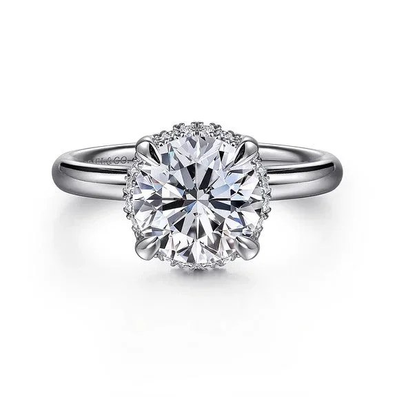 Flash Deals On Fine Jewelry – Shop Before It's Gone Symphony - 14K White Gold Round Hidden Halo Diamond Engagement Ring (Setting Only) Flash Deals On Fine Jewelry – Shop Before It's Gone Symphony - 14K White Gold Round Hidden Halo Diamond Engagement Ring (Setting Only)