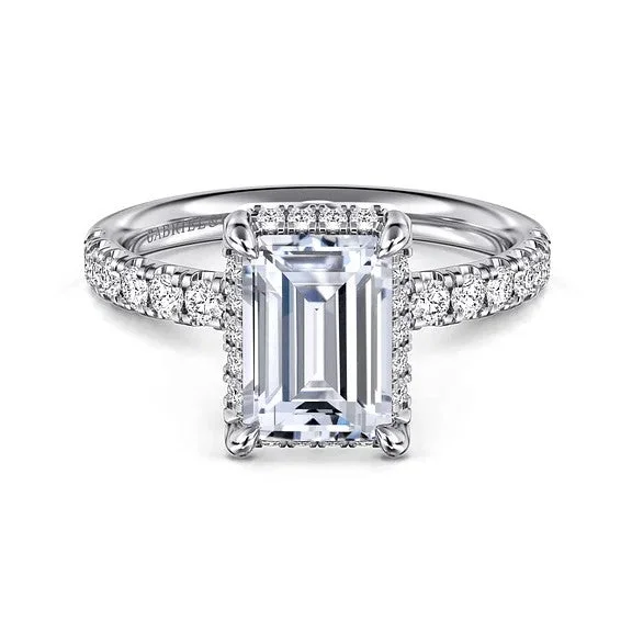 Elevate Your Outfit With Discounted Statement Jewelry Talisa - 14K White Gold Emerald Cut Hidden Halo Diamond Engagement Ring (Setting Only) Elevate Your Outfit With Discounted Statement Jewelry Talisa - 14K White Gold Emerald Cut Hidden Halo Diamond Engagement Ring (Setting Only)