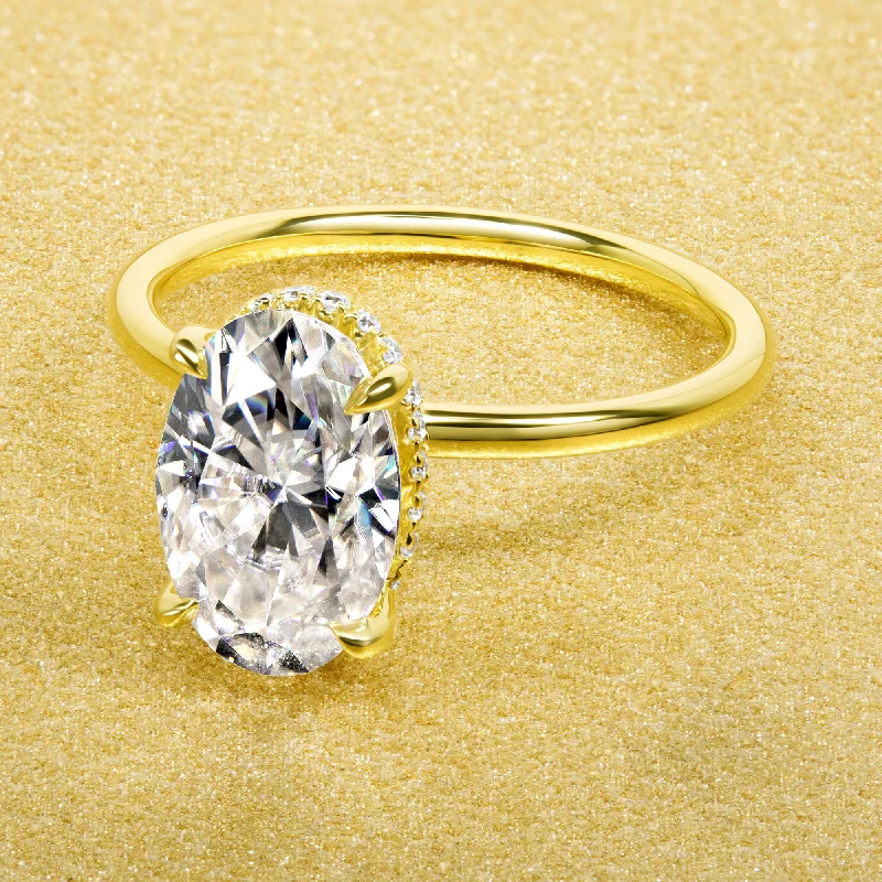 Elegant Jewelry Styles At Budget-Friendly Prices The Ariela, 3ct Elongated Oval-cut Hidden Eternity Halo Ring Elegant Jewelry Styles At Budget-Friendly Prices The Ariela, 3ct Elongated Oval-cut Hidden Eternity Halo Ring