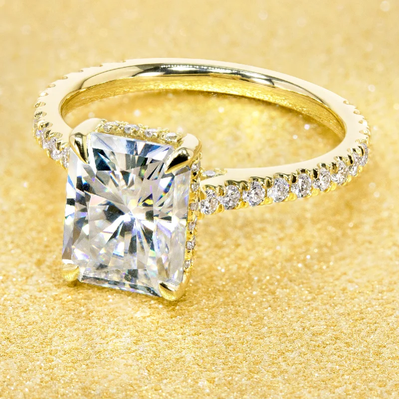 Exclusive Jewelry Bundles At Discounted Rates The Emilia, 2.7ct Radiant-cut Cathedral Hidden Halo Ring Exclusive Jewelry Bundles At Discounted Rates The Emilia, 2.7ct Radiant-cut Cathedral Hidden Halo Ring