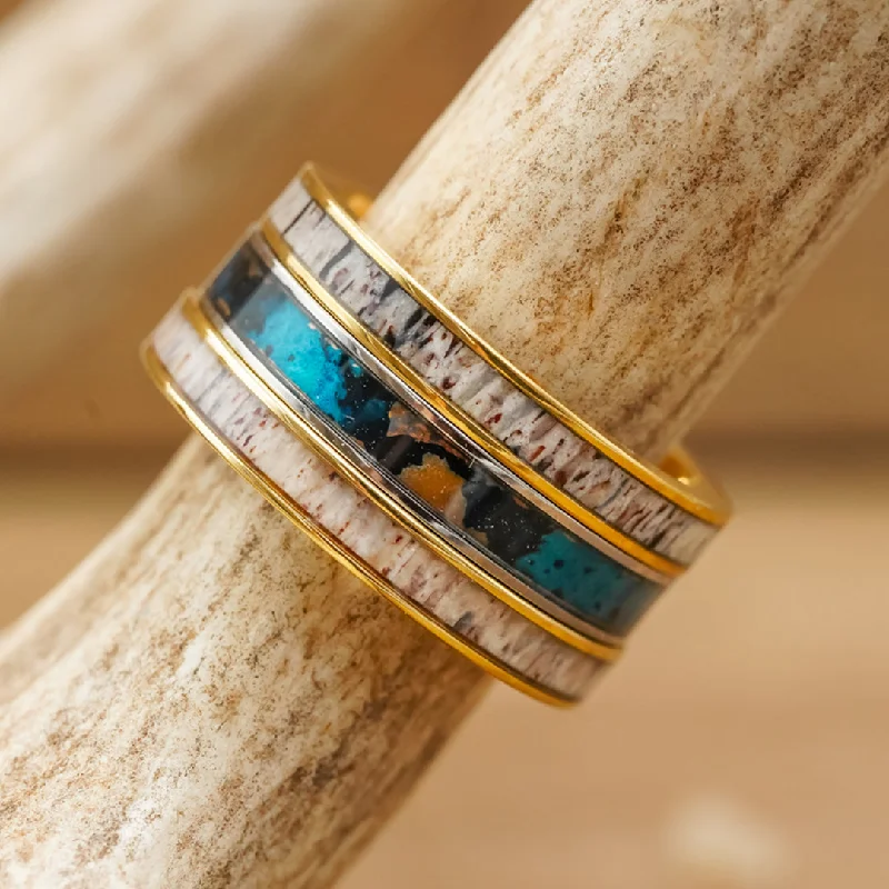 Grab Stylish Jewelry Before The Sale Ends The Gold Kenai & Patina Stacker Set