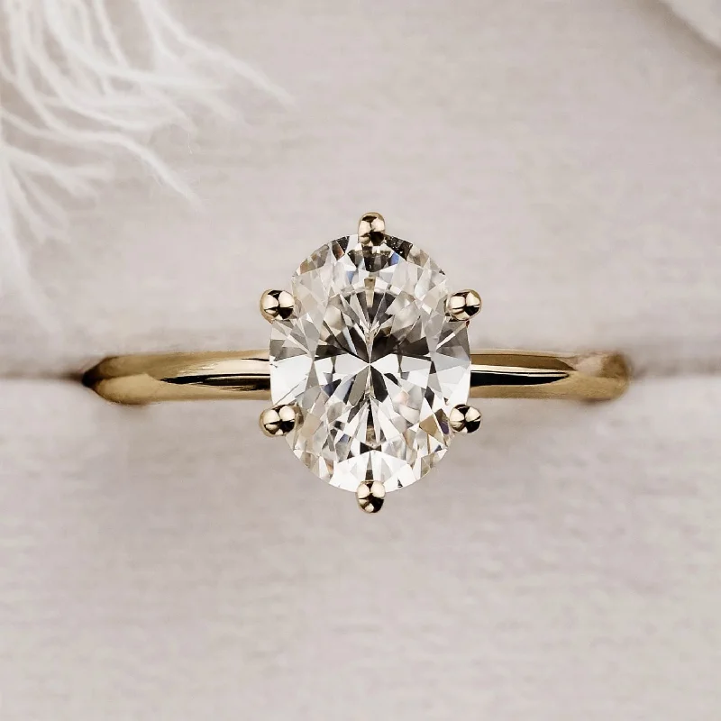 Elegant Jewelry, Affordable Luxury – Shop Now The Olivia - Classic Solitaire Oval Diamond Engagement Ring Elegant Jewelry, Affordable Luxury – Shop Now The Olivia - Classic Solitaire Oval Diamond Engagement Ring