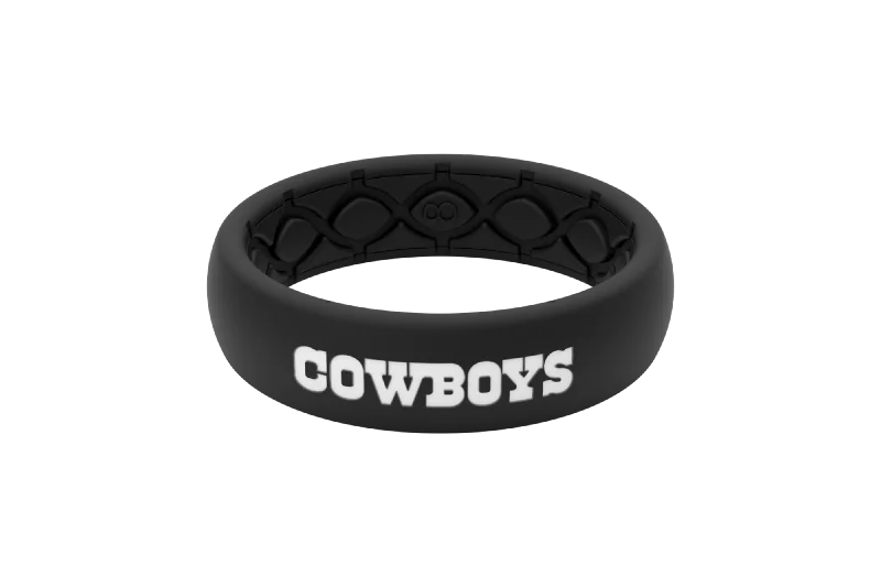Premium Jewelry Now Available At Special Discounts NFL Dallas Cowboys Black Thin Ring Premium Jewelry Now Available At Special Discounts NFL Dallas Cowboys Black Thin Ring