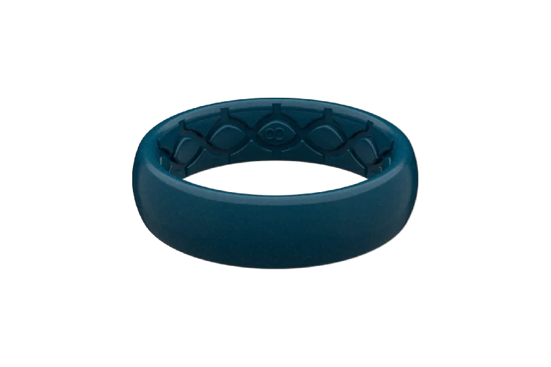 Bohemian-Inspired Jewelry For Free-Spirited Fashion Satin Dark Ocean Thin Ring