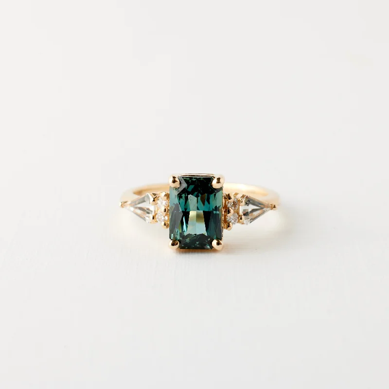 Huge Savings On Timeless Jewelry Collections Thursday ring - 2.22 Carat Teal Radiant Sapphire Huge Savings On Timeless Jewelry Collections Thursday ring - 2.22 Carat Teal Radiant Sapphire