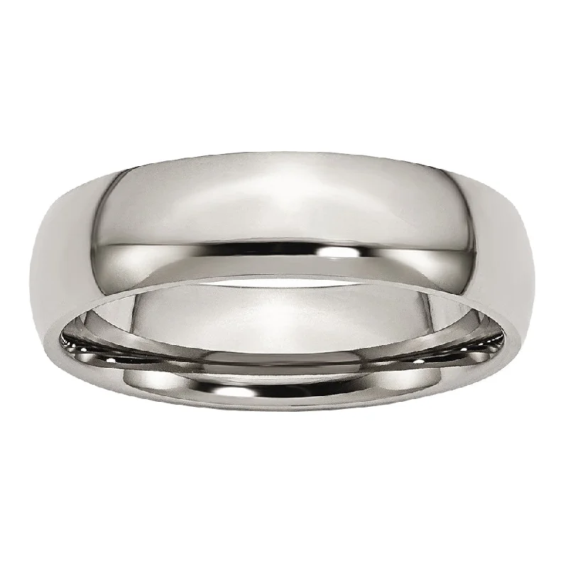 Shop Stylish Jewelry Now And Save Big Titanium 6mm Polished Domed Comfort Fit Band