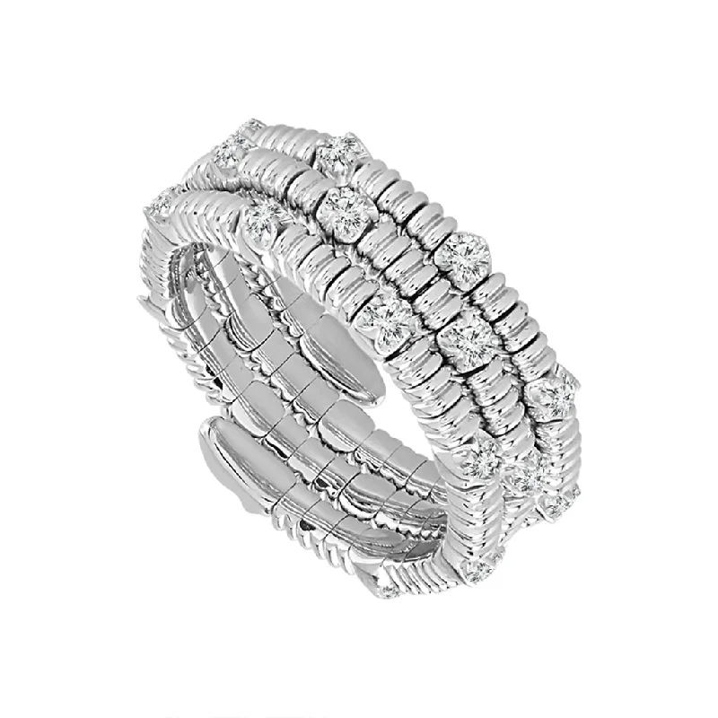 Your Dream Jewelry At Dream Prices Titanium and 14K White Gold Flexi Diamond Ring