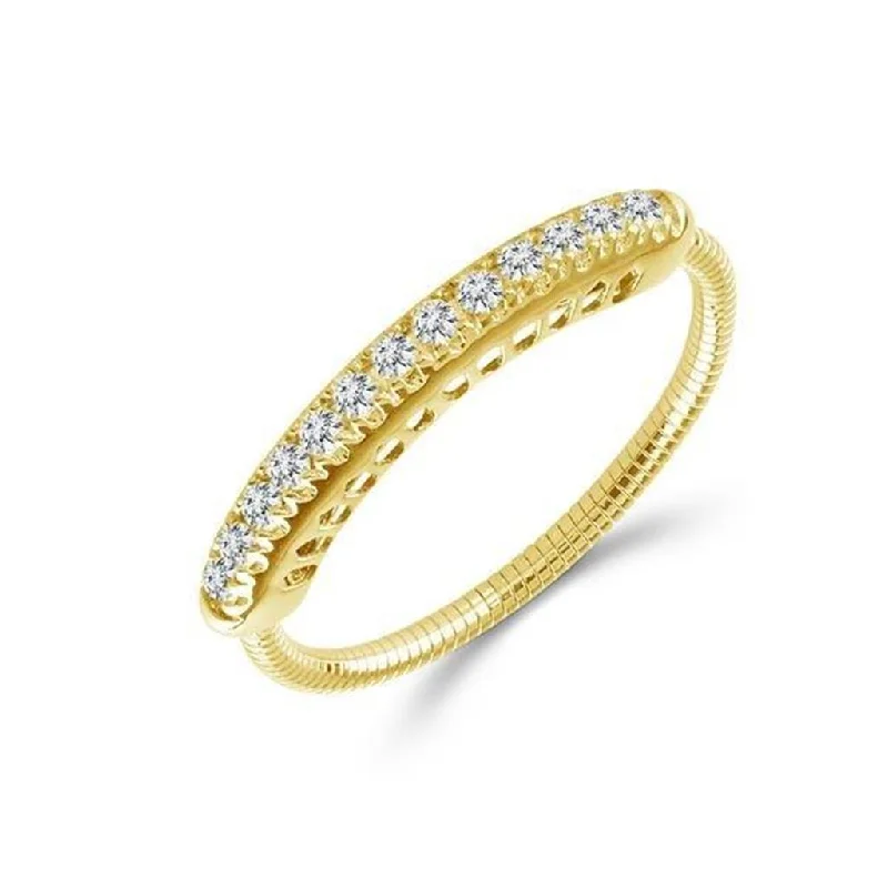 Timeless Elegance At Unbelievable Discounts Titanium And 14K Yellow Gold Flexi Diamond Ring Timeless Elegance At Unbelievable Discounts Titanium And 14K Yellow Gold Flexi Diamond Ring