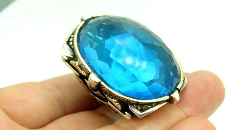 Shop High-Quality Jewelry At Jaw-Dropping Discounts Turkish Handmade Jewelry 925 Sterling Silver Aquamarine Stone Engraved Mens Rings Shop High-Quality Jewelry At Jaw-Dropping Discounts Turkish Handmade Jewelry 925 Sterling Silver Aquamarine Stone Engraved Mens Rings