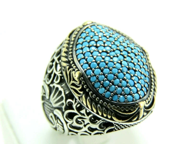Timeless Jewelry Styles At Wallet-Friendly Prices Turkish Handmade Jewelry 925 Sterling Silver Aquamarine Stone Mens Rings