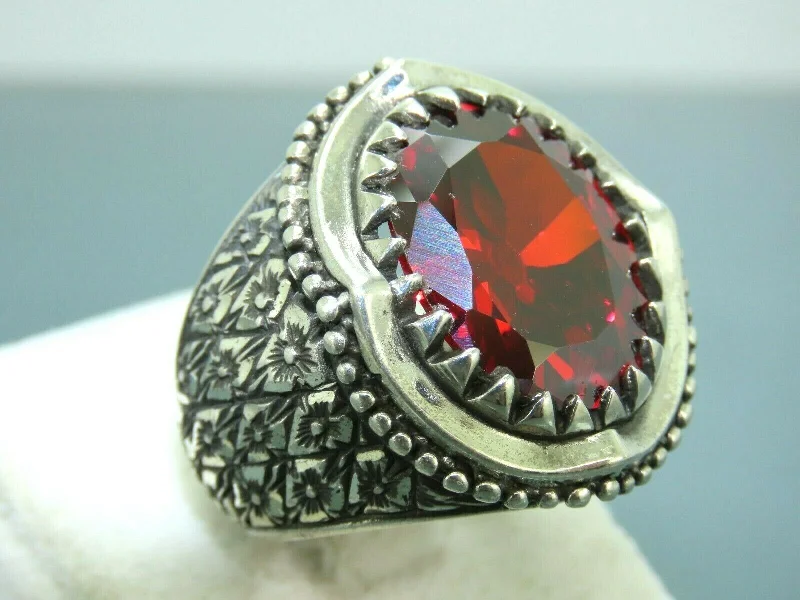 Buy More, Save More On Stunning Jewelry Designs Turkish Handmade Jewelry 925 Sterling Silver Garnet Stone Engraved Mens Rings Buy More, Save More On Stunning Jewelry Designs Turkish Handmade Jewelry 925 Sterling Silver Garnet Stone Engraved Mens Rings