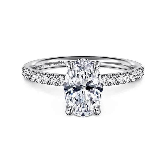 Timeless Jewelry Styles At Wallet-Friendly Prices Twain - 14K White Gold Oval Diamond Engagement Ring (Setting Only) Timeless Jewelry Styles At Wallet-Friendly Prices Twain - 14K White Gold Oval Diamond Engagement Ring (Setting Only)