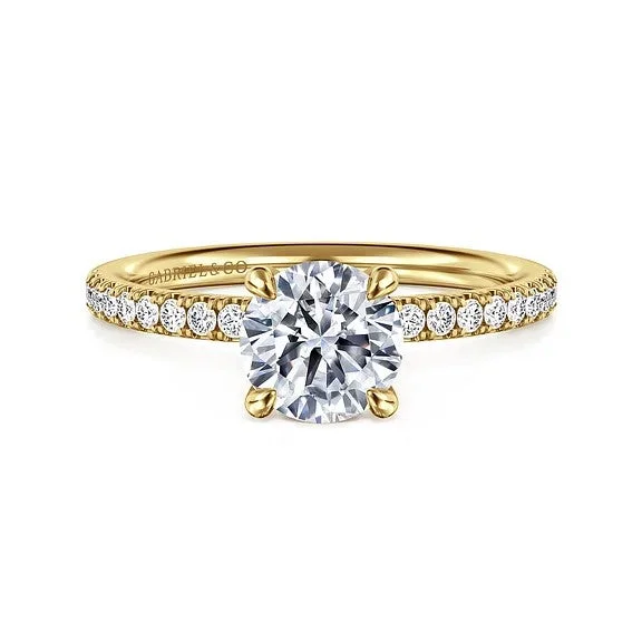 Everyday Jewelry Essentials Now On Sale Twain - 14K Yellow Gold Round Diamond Engagement Ring (Setting Only) Everyday Jewelry Essentials Now On Sale Twain - 14K Yellow Gold Round Diamond Engagement Ring (Setting Only)