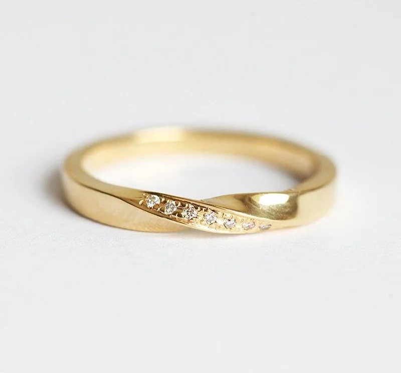Huge Savings On Premium Jewelry Styles Ksena Twisted Wedding Ring With Diamonds