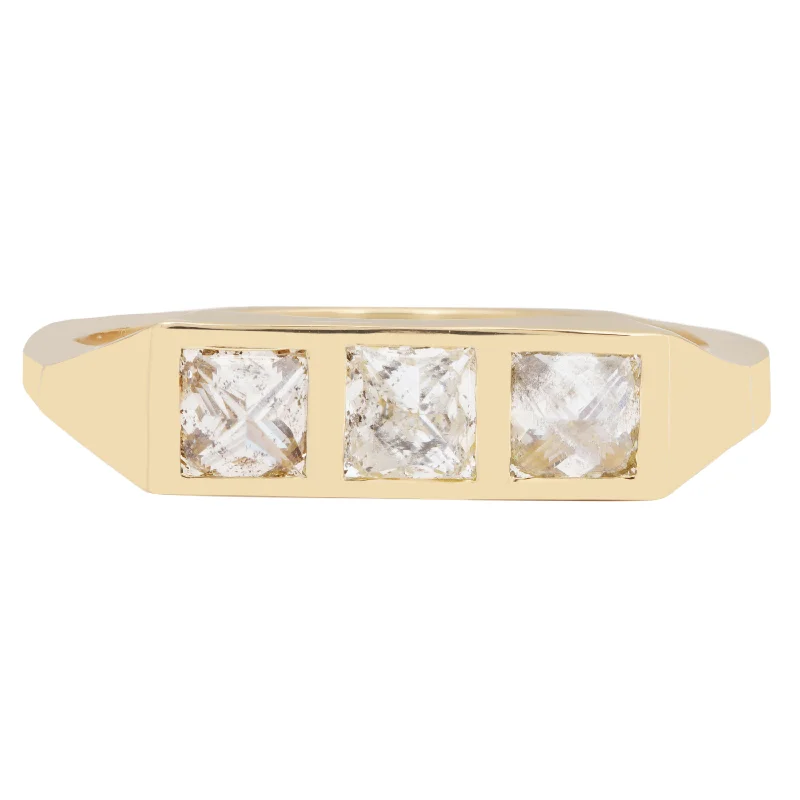 Special Deals On Handcrafted And Designer Jewelry White Pyramid Guardian Bar Ring