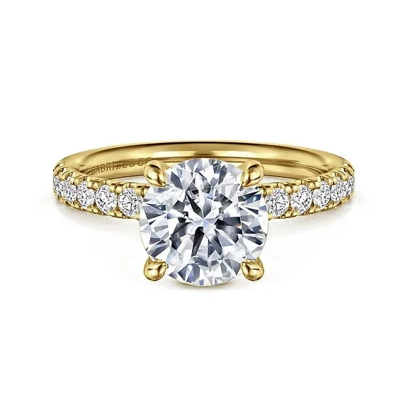 Discounted Luxury Jewelry – Shine Without The Splurge Winslow - 14K Yellow Gold Round Diamond Engagement Ring (Setting Only) Discounted Luxury Jewelry – Shine Without The Splurge Winslow - 14K Yellow Gold Round Diamond Engagement Ring (Setting Only)