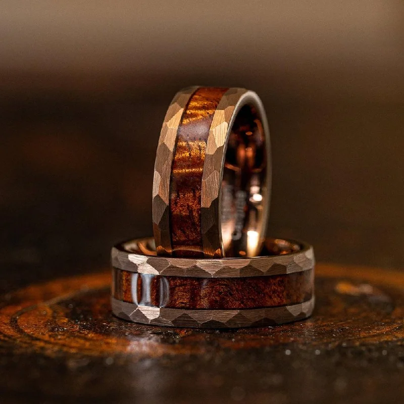 Luxury Meets Affordability – Jewelry Sale Live Now "Zeus" Hammered Tungsten Carbide Ring- Coffee with Hawaiian Koa Wood Luxury Meets Affordability – Jewelry Sale Live Now "Zeus" Hammered Tungsten Carbide Ring- Coffee with Hawaiian Koa Wood
