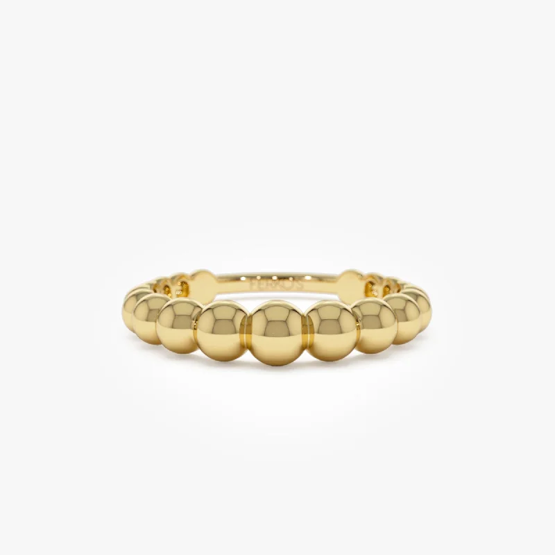 Special Jewelry Deals – Upgrade Your Collection 14k 4MM Beaded Graduating Ring