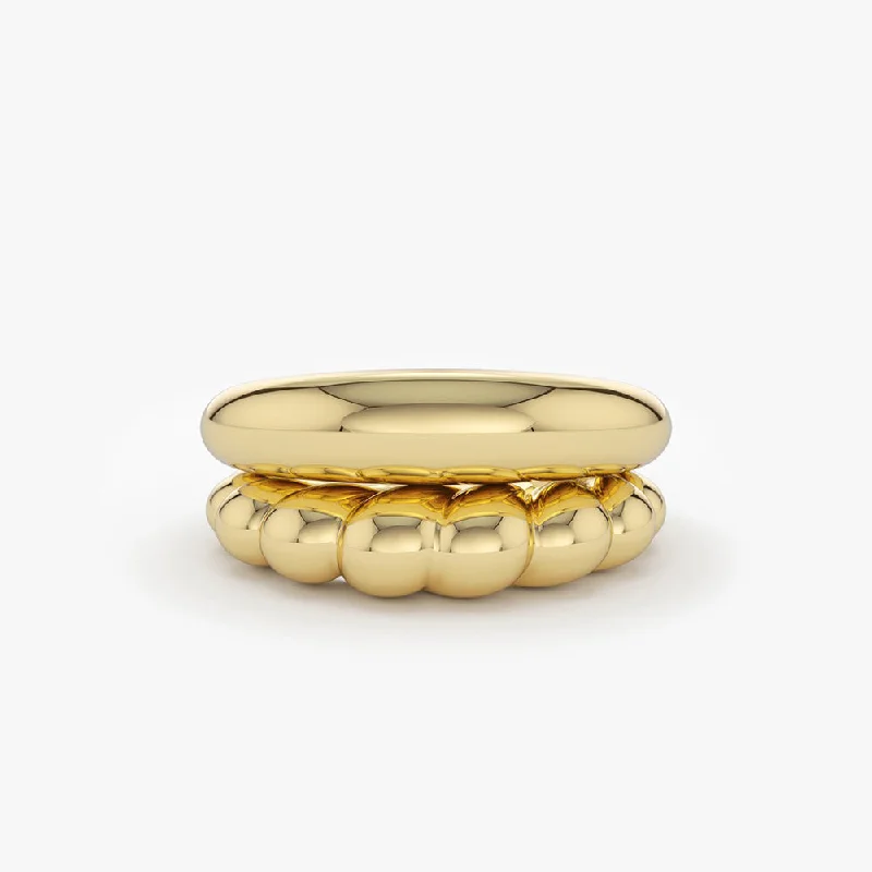 Trendy And Classic Jewelry Now At Reduced Prices 14k Bubble Ring Set