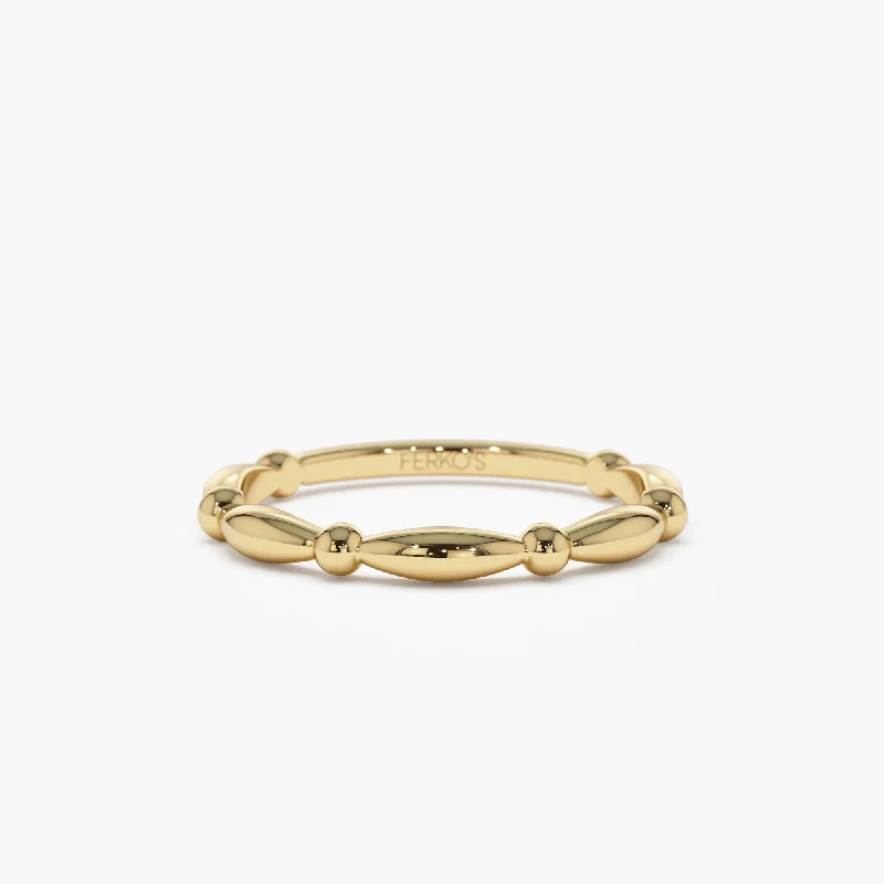 Best Jewelry Sale Prices – Limited-Time Offer 14K Cute Bead Stacking Band