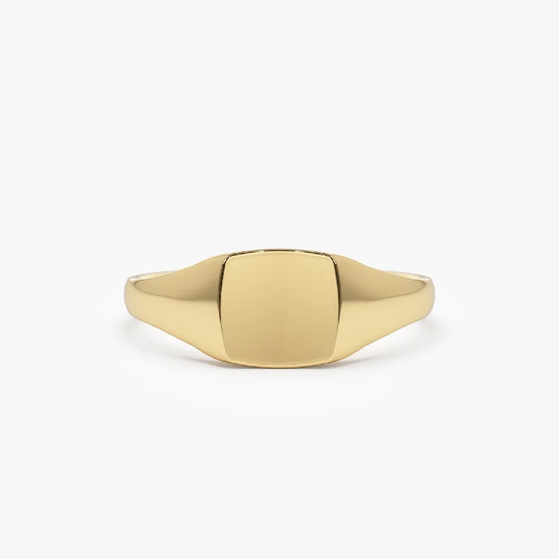 Final Call For Exquisite Jewelry At Reduced Rates 14k Gold Square Signet Ring