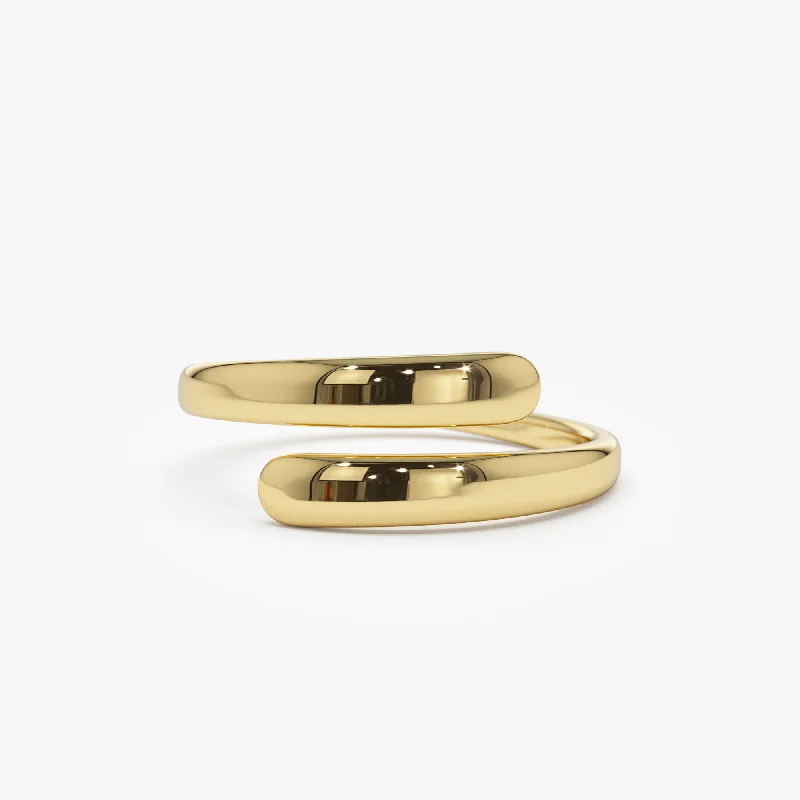 Unlock Unbeatable Jewelry Deals Before They’Re Gone 14K Plain Gold Crossover Ring