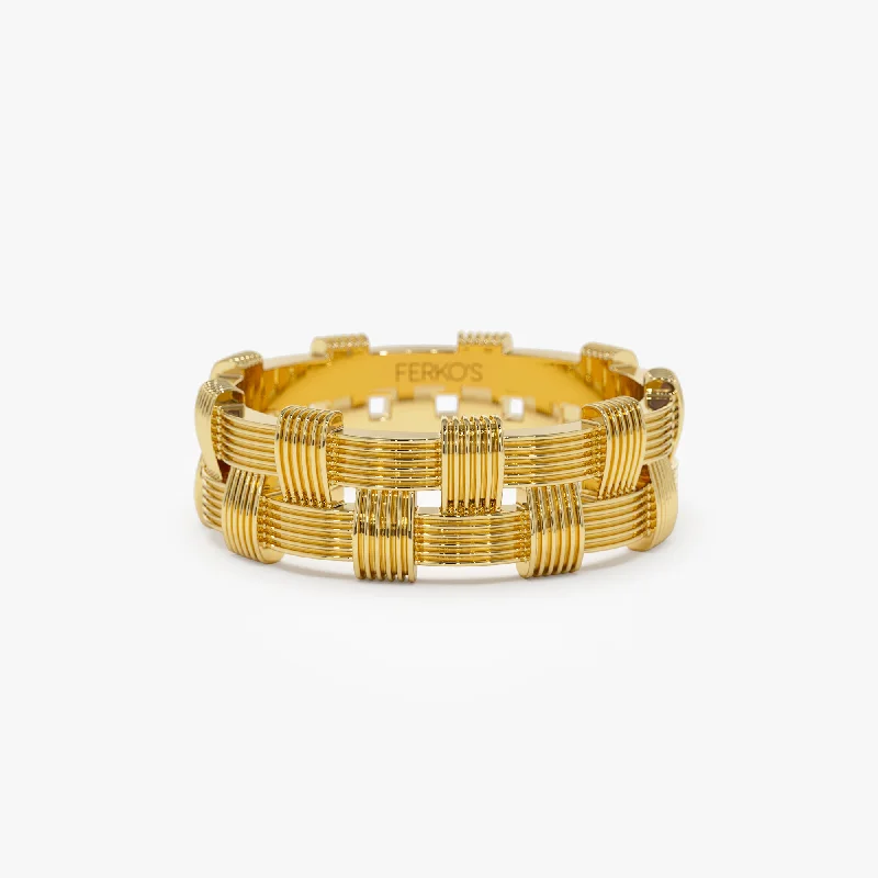 Exclusive Gemstone Jewelry Markdowns – Shop Now 14K Stackable Ribbed Woven Gold Ring Exclusive Gemstone Jewelry Markdowns – Shop Now 14K Stackable Ribbed Woven Gold Ring