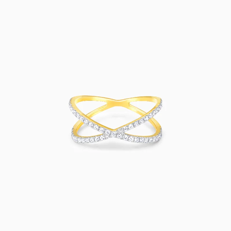 Gold Entwined Journeys Diamond Ring