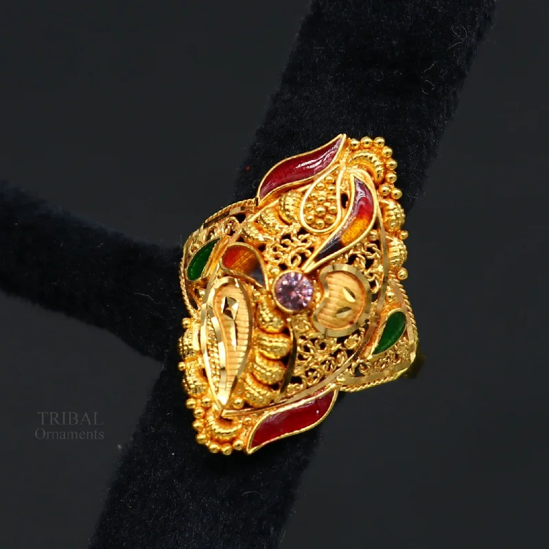 Premium Jewelry At Promotional Prices – Shine Today 22karat yellow gold handmade ring fabulous filigree work band unisex ring best gift for women's from rajasthan india ring11 Premium Jewelry At Promotional Prices – Shine Today 22karat yellow gold handmade ring fabulous filigree work band unisex ring best gift for women's from rajasthan india ring11