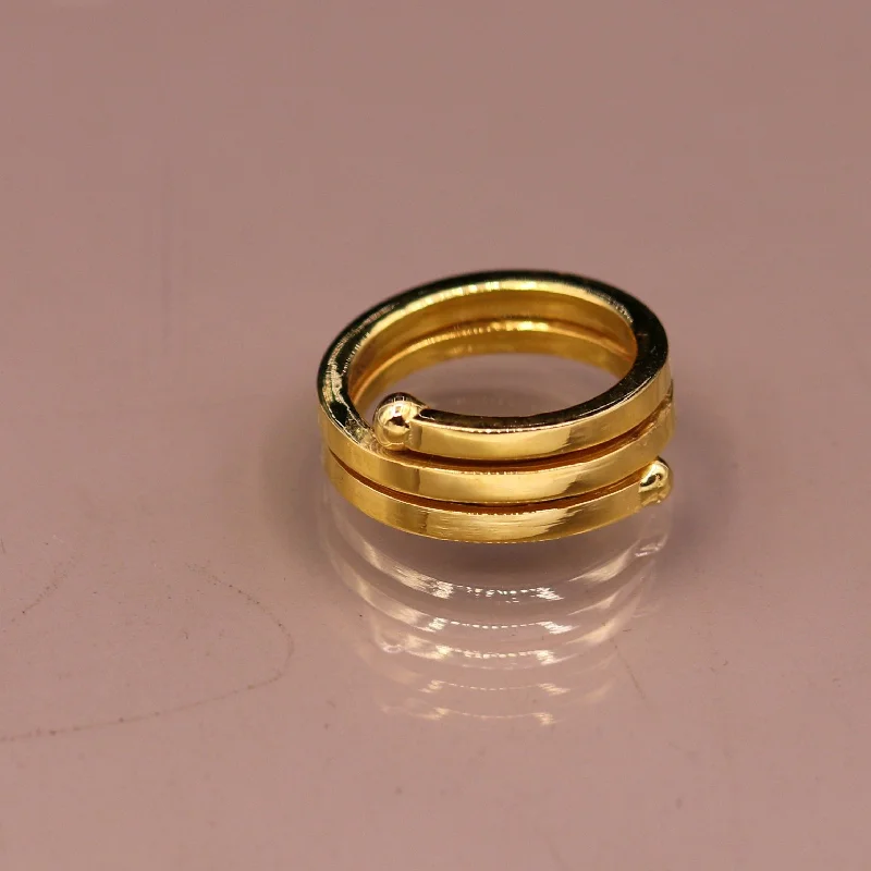 Get The Best Deals On Timeless Jewelry Pieces 22kt yellow gold handmade fabulous spiral ring vintage antique design all sizes ring band for unisex gifting jewelry from india GR005