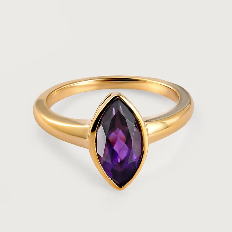 Shine In Style – Shop Jewelry Discounts Today Surf Moon Solitaire Amethyst Ring in 9K Gold Shine In Style – Shop Jewelry Discounts Today Surf Moon Solitaire Amethyst Ring in 9K Gold