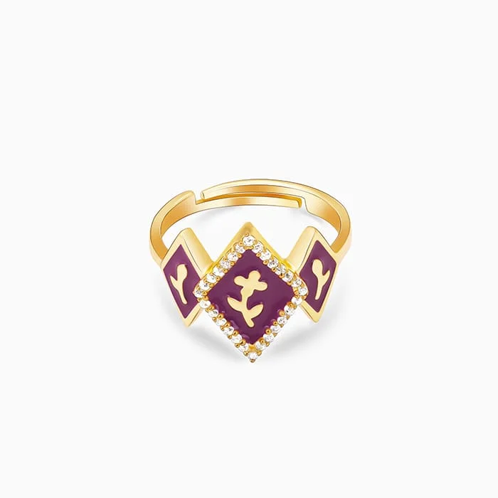 Exclusive Jewelry Offers – Sparkle For Less Golden Queen's Flower Decor Ring