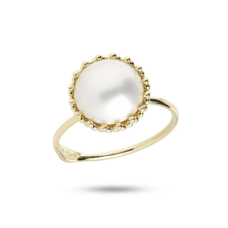 Your Dream Jewelry At Dream Prices Dome 10K Gold Ring w. Pearl