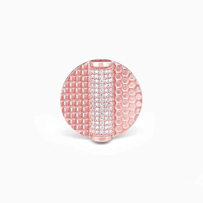 Grab Stylish Jewelry Before The Sale Ends Rose Gold Sparkly Mesh Ring